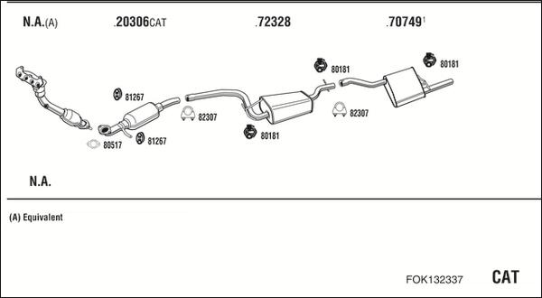 Walker FOK132337 - Система випуску ОГ autocars.com.ua