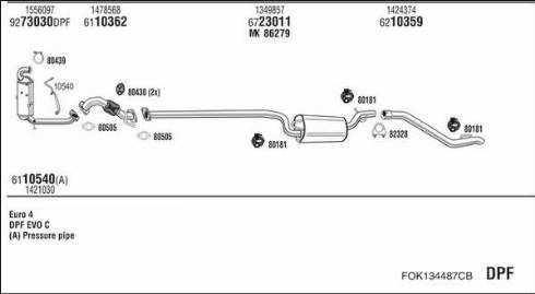 Walker FOK134487CB - Система выпуска ОГ avtokuzovplus.com.ua