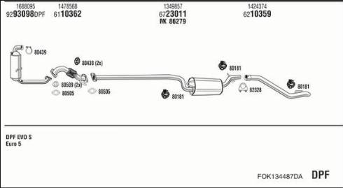 Walker FOK134487DA - Система выпуска ОГ avtokuzovplus.com.ua