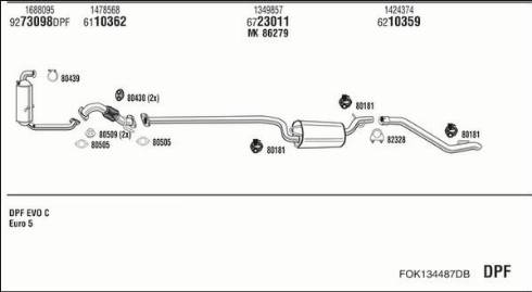 Walker FOK134487DB - Система выпуска ОГ avtokuzovplus.com.ua