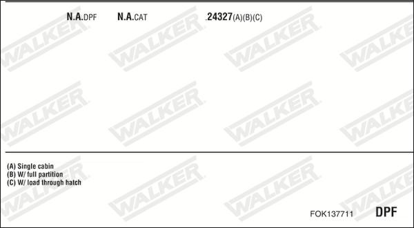 Walker FOK137711 - Система випуску ОГ autocars.com.ua