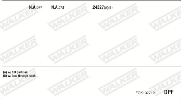 Walker FOK137712 - Система випуску ОГ autocars.com.ua