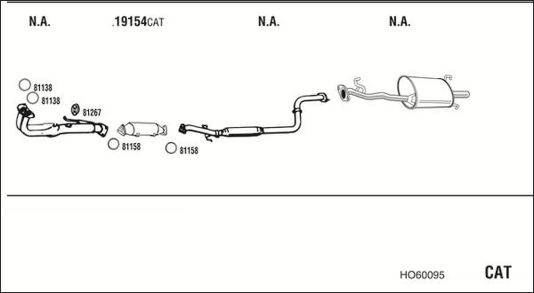 Walker HO60095 - Система випуску ОГ autocars.com.ua