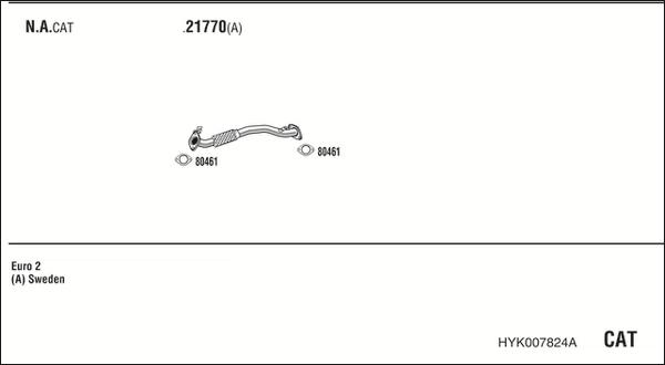 Walker HYK007824A - Система випуску ОГ autocars.com.ua