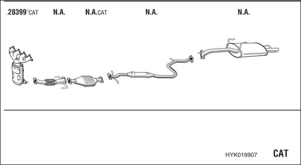Walker HYK019907 - Система випуску ОГ autocars.com.ua