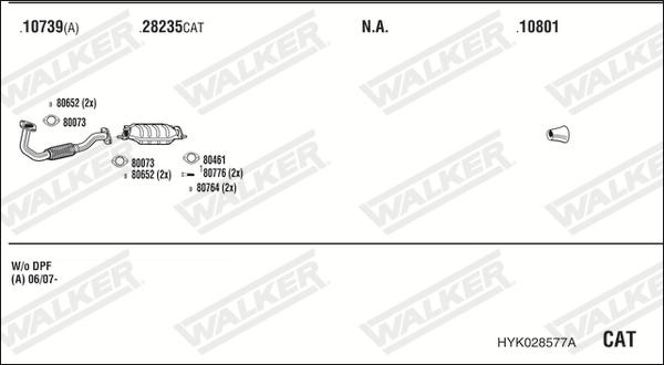 Walker HYK028577A - Система випуску ОГ autocars.com.ua