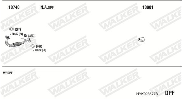 Walker HYK028577B - Система випуску ОГ autocars.com.ua