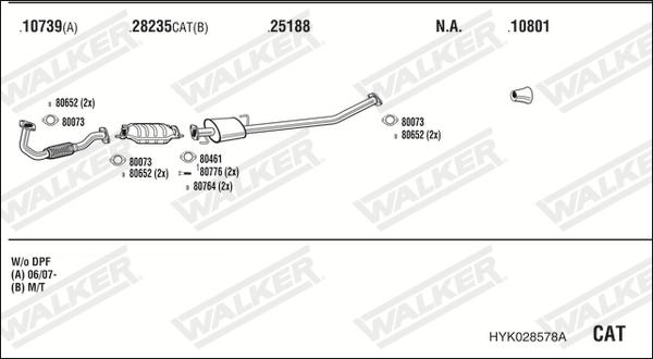 Walker HYK028578A - Система випуску ОГ autocars.com.ua