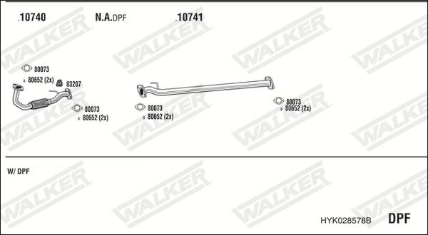 Walker HYK028578B - Система випуску ОГ autocars.com.ua