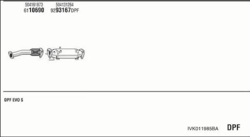 Walker IVK011985BA - Система выпуска ОГ avtokuzovplus.com.ua