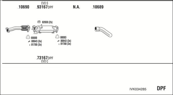 Walker IVK034285 - Система випуску ОГ autocars.com.ua