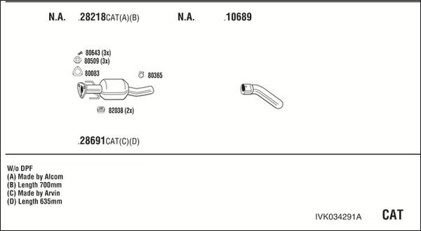 Walker IVK034291A - Система випуску ОГ autocars.com.ua