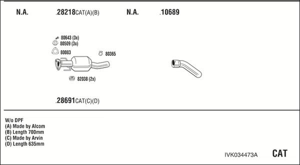 Walker IVK034473A - Система випуску ОГ autocars.com.ua