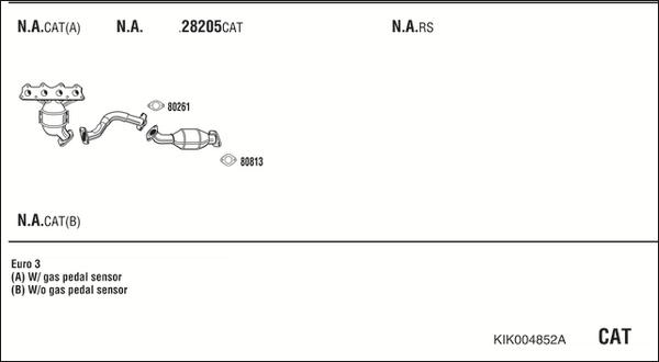 Walker KIK004852A - Система випуску ОГ autocars.com.ua