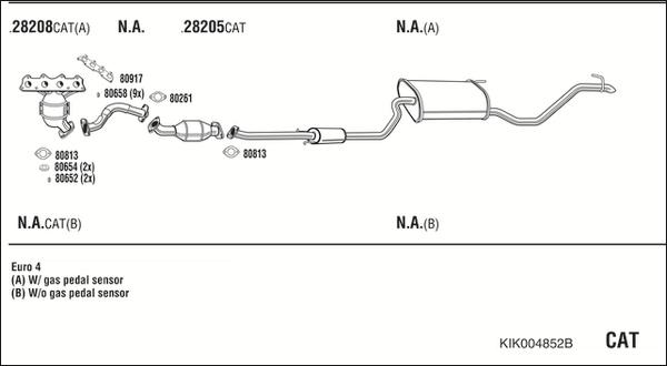 Walker KIK004852B - Система випуску ОГ autocars.com.ua