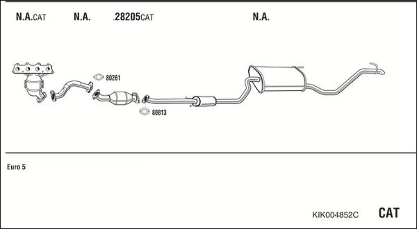 Walker KIK004852C - Система випуску ОГ autocars.com.ua