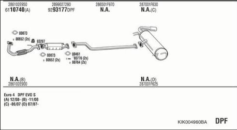 Walker KIK004960BA - Система випуску ОГ autocars.com.ua