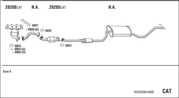 Walker KIK008446B - Система випуску ОГ autocars.com.ua