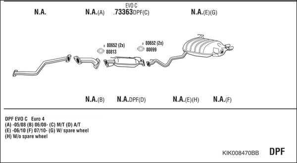 Walker KIK008470BB - Система випуску ОГ autocars.com.ua