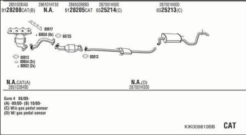 Walker KIK009810BB - Система випуску ОГ autocars.com.ua