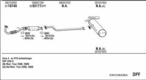 Walker KIK019620BA - Система випуску ОГ autocars.com.ua