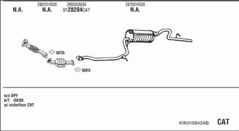 Walker KIK019942AB - Система випуску ОГ autocars.com.ua