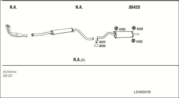 Walker LD40001B - Система випуску ОГ autocars.com.ua