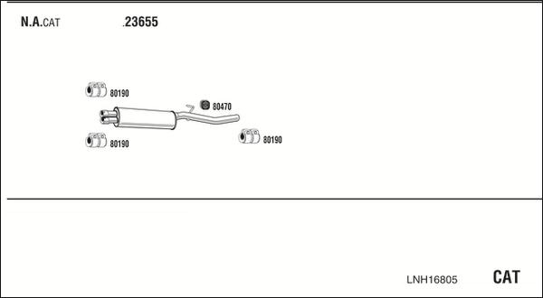 Walker LNH16805 - Система выпуска ОГ avtokuzovplus.com.ua