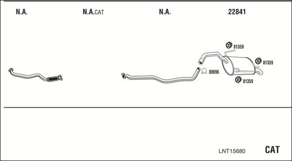 Walker LNT15680 - Система випуску ОГ autocars.com.ua