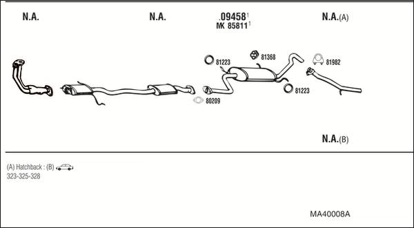 Walker MA40008A - Система випуску ОГ autocars.com.ua