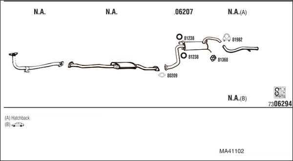Walker MA41102 - Система випуску ОГ autocars.com.ua