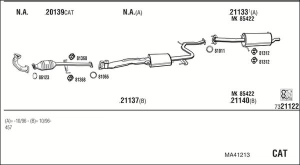 Walker MA41213 - Система випуску ОГ autocars.com.ua