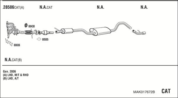 Walker MAK017672B - Система випуску ОГ autocars.com.ua
