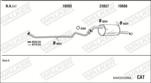 Walker MAK023396A - Система випуску ОГ autocars.com.ua