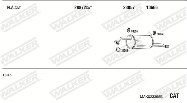 Walker MAK023396B - Система випуску ОГ autocars.com.ua