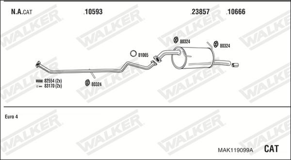 Walker MAK119099A - Система випуску ОГ autocars.com.ua