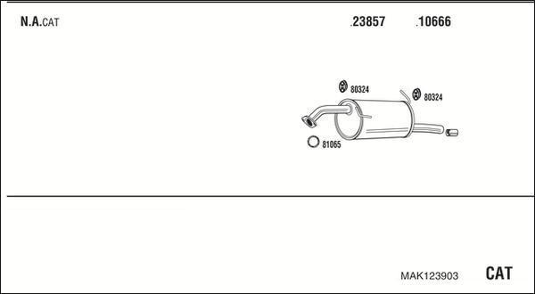 Walker MAK123903 - Система випуску ОГ autocars.com.ua