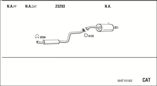 Walker MAT10162 - Система випуску ОГ autocars.com.ua