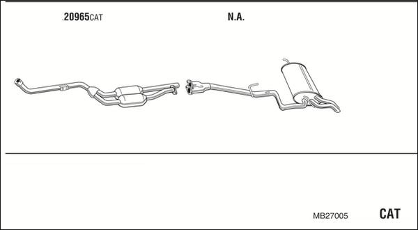Walker MB27005 - Система випуску ОГ autocars.com.ua