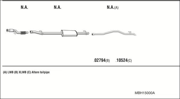 Walker MBH15000A - Система выпуска ОГ avtokuzovplus.com.ua