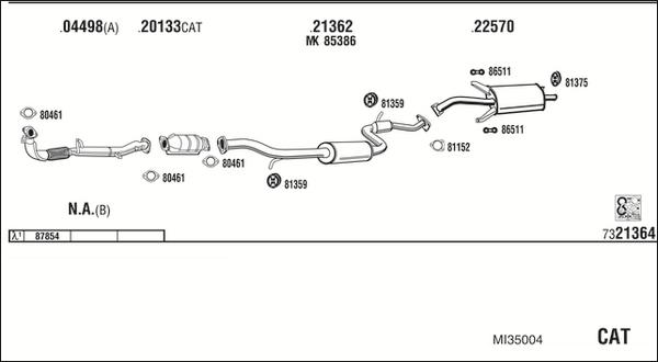 Walker MI35004 - Система выпуска ОГ autodnr.net