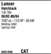 Walker MI61556 - Система випуску ОГ autocars.com.ua