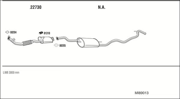 Walker MI89013 - Система випуску ОГ autocars.com.ua
