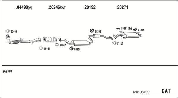 Walker MIH08709 - Система выпуска ОГ autodnr.net