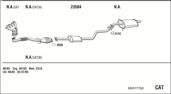 Walker MIH17750 - Система випуску ОГ autocars.com.ua