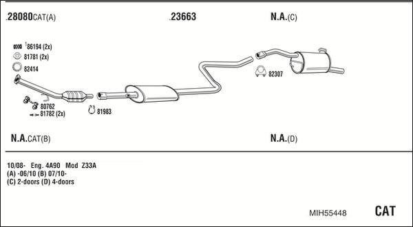 Walker MIH55448 - Система випуску ОГ autocars.com.ua