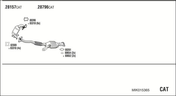 Walker MIK015365 - Система выпуска ОГ avtokuzovplus.com.ua