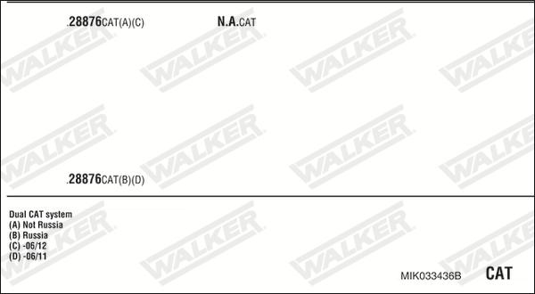 Walker MIK033436B - Система випуску ОГ autocars.com.ua