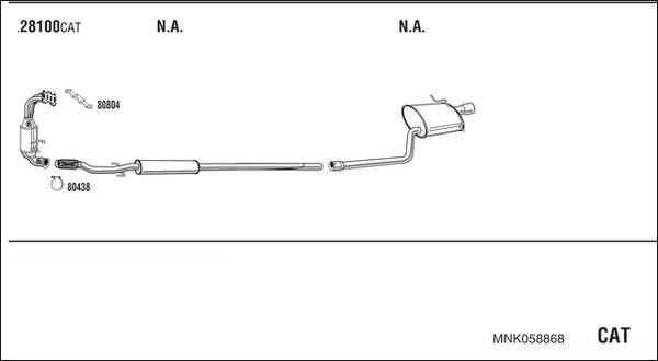 Walker MNK058868 - Система випуску ОГ autocars.com.ua