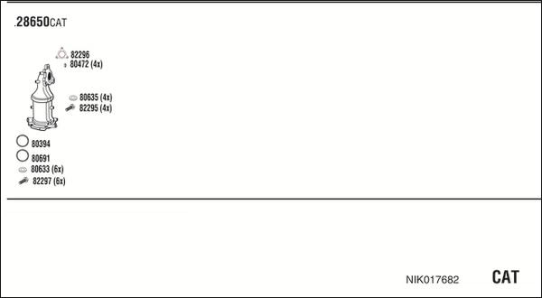 Walker NIK017682 - Система випуску ОГ autocars.com.ua